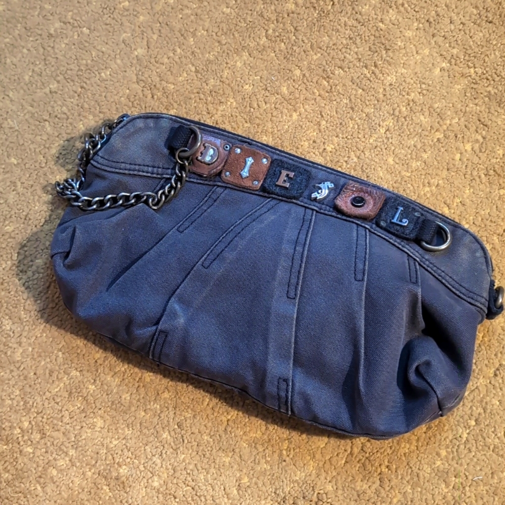 Diesel Brown Clutch Wristlet Bag